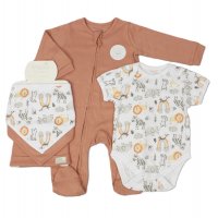 E13387: Baby Unisex Jungle Print 5 Piece Gift set (0-9 Months)